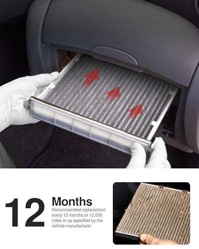 Puroma Cabin Air Filter with Activated Carbon, Replacement for CP134, CF10134, Honda & Acura, Civic, CR-V, Odyssey, CSX, ILX, MDX, RDX, AT134 (1 pc)