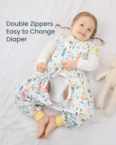 HOMEAL Baby Sleep Sack,Toddler Sleep Sacks 2t-3t Sleep Sack toddler,Toddler Sleeping Sack with Legs,Sleeveless Sleep Sack baby, Toddler Sleep Sacks Baby