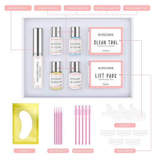 2024 4in1 Lash Lift and Brow Lamination Kit with Long-Lasting Black Color For 6-8 Weeks, Eyelash & Eyebrow Perm Diy Professional Kit,Easy to Use at Home & Salon