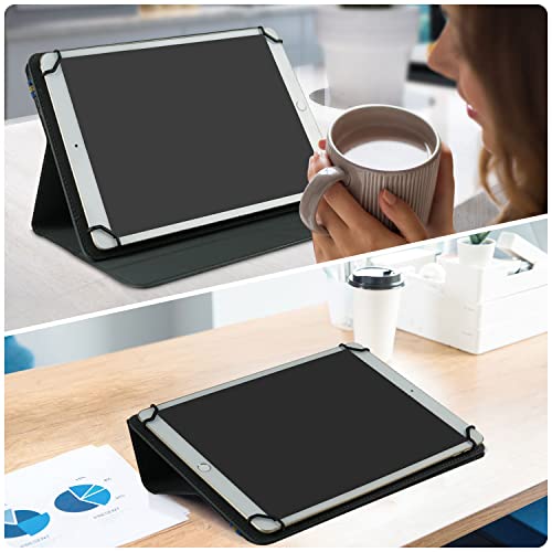 DINGGUAGUA Universal 10.1 Inch Android Tablet Case,Folio 360 Degree Rotating Multi-Angle Viewing Stand for All10.1 10.5" 10.9" Tablet,Gray