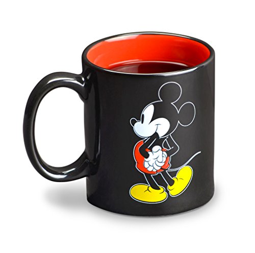 Disney Mickey Mouse Mug Warmer with Mug by Select Brands - Mickey Mouse Cup & Coffee Warmer Plate - Gifts for Disney Lovers - 12 Oz