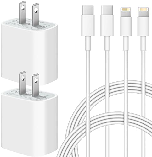 iPhone Super Fast Charger iPad Charger 20W US C Wal Charer with 6FT Fast Charoing Fast Cables Compatble with iPhone 14/14Pro Max/iPhone 13/13Pro/12/12 Pro/11/iPad pro, 2 Pack