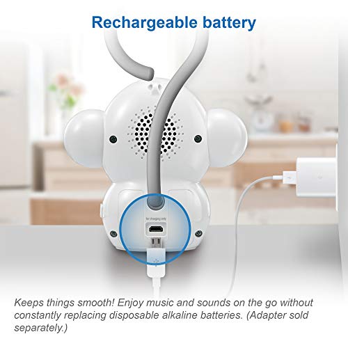 VTech Communications BC8211 Myla The Monkey Baby Sleep Soother with a White Noise Sound Machine Featuring 5 Soft Ambient Sounds, 5 Calming Melodies & Soft-Glow Night Light, 1 Count (Pack of 1)