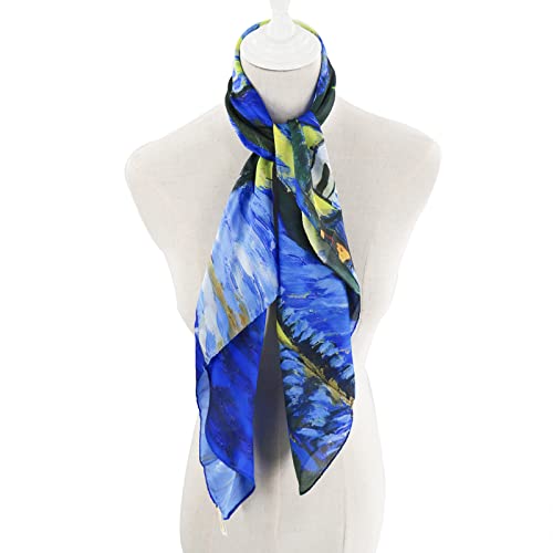 Mulberry Silk Scarf - Large, Lightweight Fashion Designer Wraps (Style-49)
