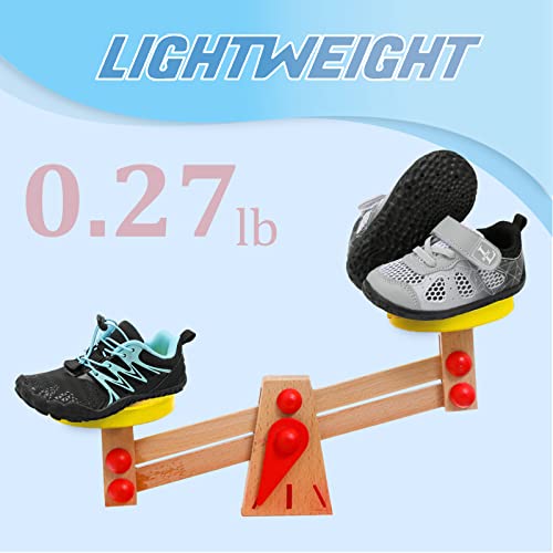 L-RUN Boys & Girls Sports Tennis Shoes Athletic Sneakers Toddler Breathable Shoes White M US 5-5.5 Toddler