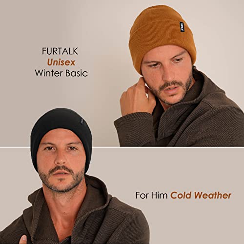 FURTALK Beanie Hat for Men Women Winter Hats for Women Men Soft Warm Unisex Cuffed Beanie Knitted Skull Cap