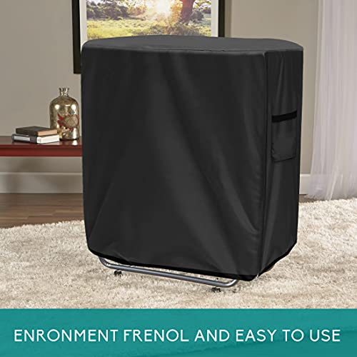 Folding Bed Storage Cover - Waterproof and Dustproof Universal Rollaway Bed Protector - Fits 31 Inch Single Folding Bed (31.5 "L × 14" W × 44 "H) - Black