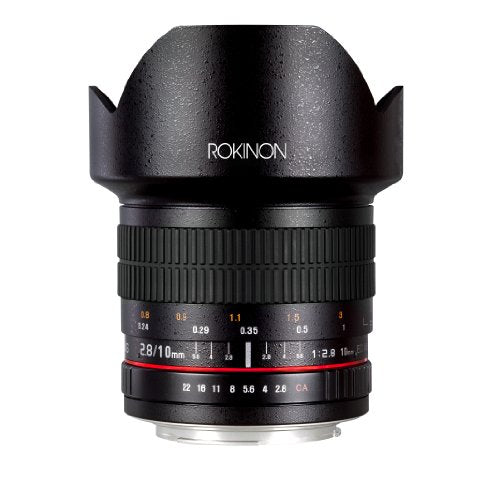 Rokinon 10mm F2.8 ED AS NCS CS Ultra Wide Angle Lens Canon EF-S Type for Canon Digital SLR Cameras (10M-C), Black