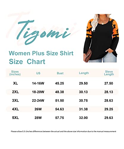 TIYOMI Plus Size Shirts for Women Long Sleeve Fashion Blouse Round O Neck Raglan Stripe Colorblock Folk Custom Ethnic Stripes Totem Fall Autumn Winter T Shirt Maroon Brick Red 4XL