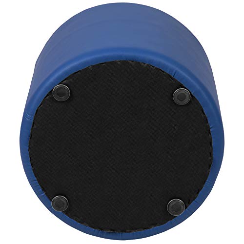 EMMA + OLIVER 18" H Soft Seating Flexible Circle for Classrooms and Common Spaces - Blue