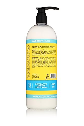 Curls Blueberry Bliss Reparative Leave In Conditioner - Repair Damage and Prevent Breakage - Encourage Hair Growth - For Wavy, Curly, and Coily Hair Types 8 oz