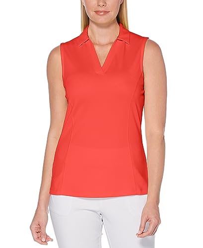 PGA TOUR Women's Airflux Sleeveless Golf Polo Shirt, Liberty, Small