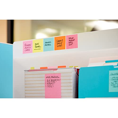 Post-it Super Sticky Notes, 76.2 mm x 76.2 mm, 24 Pads, 2x the Sticking Power, Supernova Neons, Bright Colors, Recyclable