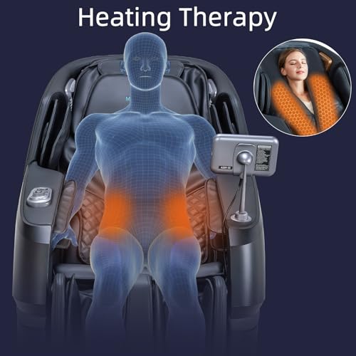 MassaMAX 2024 4D Massage Chair, Full Body Recliner with Zero Gravity, Electric Extendable Footrest, AI Voice Control, Automatic Body Scan, Deep Yoga Stretch, Foot Rollers, and Heat (Deep Black)