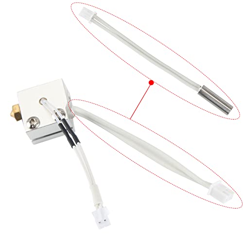Imdinnogo BCZAMD Anycubi Vype J-Head Extruder Spare Parts 50W Heater Cartridge 24V Wire 70mm/ 2.7in Heating Tube ¦Õ6¡Á20 XH2.54 Connector Compatible with Vype 3D Printer V6 Hotend Heater Block-2Pcs