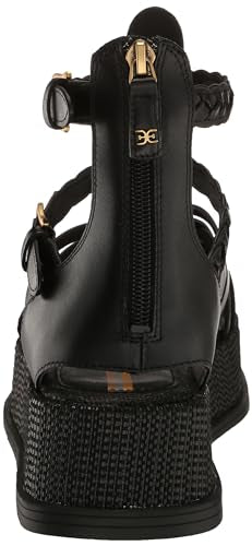 Sam Edelman Nicki Gladiator Sandal Black Leather 10 Medium