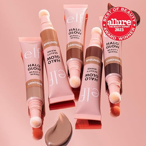 e.l.f. Halo Glow Contour Beauty Wand, Liquid Contour Wand For A Naturally Sculpted Look, Buildable Formula, Vegan & Cruelty-free, Light/Medium