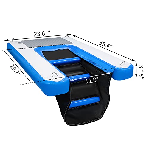 Toriexon Inflatable Water Ramp for Dogs (35.4" x 23.6")- Durable, Puncture-Resistant Surface Ensures Safe and Easy Access to Water for Dogs, Perfect for Pools, Lakes, and Beaches