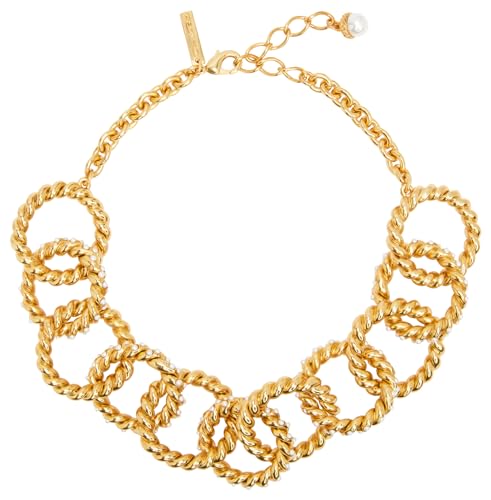 Oscar de la Renta, Golden Rope Necklace, Pearl