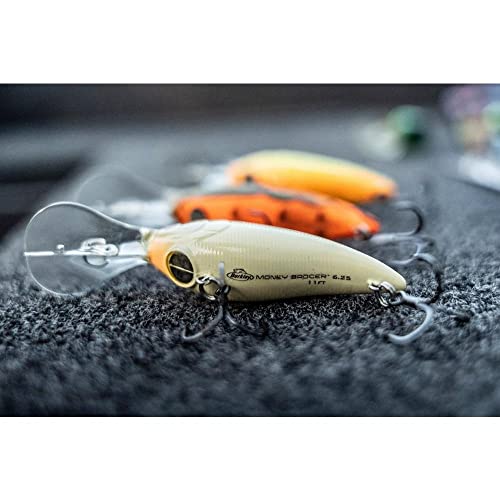 Berkley Money Badger Fishing Lure, Perch, 3/16 oz, 1.5in | 4cm, Hybrid Baitfish-Crayfish Design, Patented FlashDisc Technology, Equipped with Sharp Fusion19 Hooks