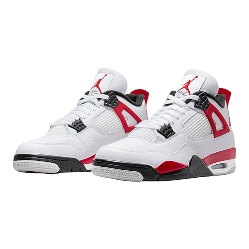 Jordan Boy's Air 4 Retro (Big Kid) White/Fire Red/Black/Neutral Grey 6.5 Big Kid M