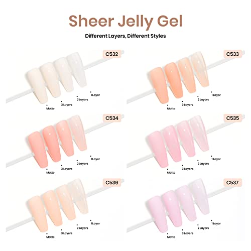 Beetles Gel Nail Polish Set 6 Colors Glitter Sky Blue Purple Gel Polish Kit Lavender Violets Gel Nail Polish Gel Nail Polish Soak off Uv LED Gel Manicure DIY Nail Home