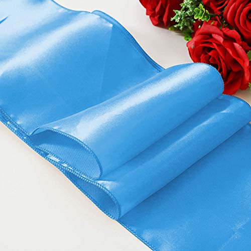 Obstal 50 PCS Satin Chair Sashes Bows for Wedding Reception- Universal Chair Cover Back Tie Supplies for Banquet, Party, Hotel Event Decorations