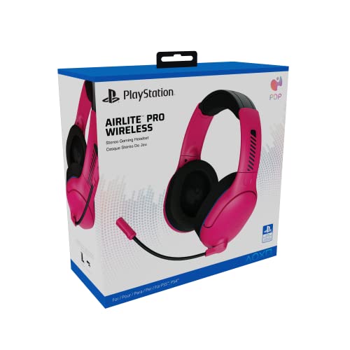 PDP AIRLITE Pro Wireless Headset with Mic for PS5, PS4, PC - Cosmic Red