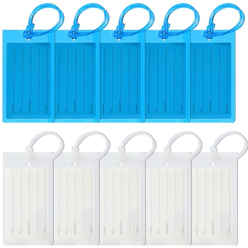 30 Pack Luggage Tags Suitcases PVC Travel Bag & Baggage ID Label Tags Travel Essentials by Sodsay