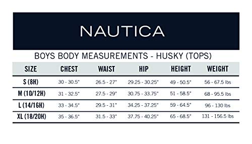 Nautica Boys' Big School Uniform Short Sleeve Pique Polo, Black, 14-16