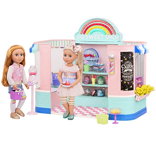 Glitter Girls Sweet Shop Toy Food - Candy Shop Playset With 237 Pieces For 14 Inch Dolls - Pretend Play Toys For 3+ Year Old Girls