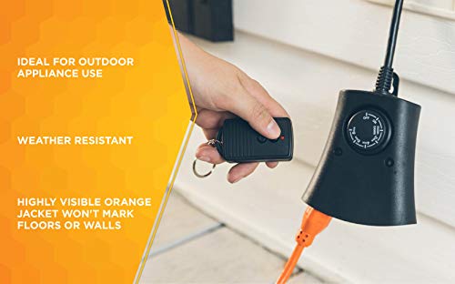 Southwire Light Duty Extension Cord, 100Ft, 16 Gauge, 3 Conductor, Outdoor Extension Cord, SJTW, Orange, 2309SW8803