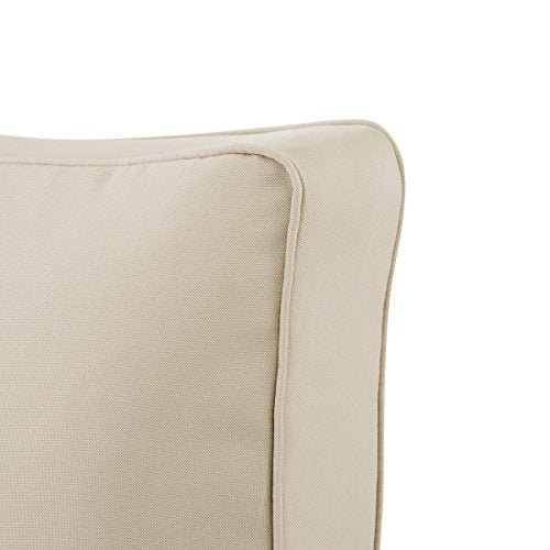Classic Accessories Montlake Water-Resistant 25 x 25 x 5 Inch Square Outdoor Seat Cushion Slip Cover, Patio Furniture Chair Cushion Cover, Light Charcoal Grey, Patio Furniture Cushion Covers