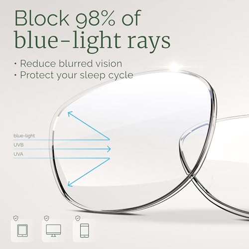 MIGSIR Blue Light Blocking Glasses for Computer Gaming, Fashion Fake Helps Reduce Screen Fatigue Eyeglasses for Women Men