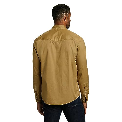 Eddie Bauer Men's Timber Edge Long-Sleeve Shirt, Dk Tan, Small