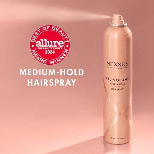 Nexxus Medium-Hold Hairspray XXL Volume for Sky-High Volume & 48H Frizz Control, with StyleProtect Technology 10 oz