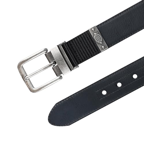 Dickies Men's Reversible Belt, Black/Black, Small (30-32)