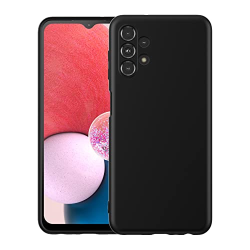 Foluu Silicone Case for Samsung Galaxy A55 5G, Liquid Gel Rubber Bumper Case with Soft Microfiber Lining Cushion Slim Hard Shell Shockproof Protective Cover for Samsung Galaxy A55 5G 2024 (Black)