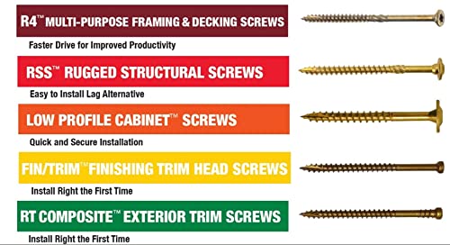 GRK Fasteners-10221 772691102218 RSS Bulk 5/16-Inch by 3-1/8-Inch Screw, 500 per Box, 3.125 inches, Yellow