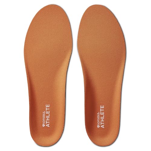 Sof Sole womens Athlete Performance Full-length Insole, Orange, 5-7.5 US