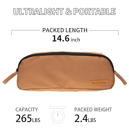 Naturehike YL08 Ultralight Camping Chair, 2.12 LBS Portable Backpacking Chair with Storage Bag & Anti-Sinking Feet, Lightweight Compact Collapsible Camp Chair