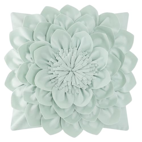 OiseauVoler 3D Flower Throw Pillow Covers Soft Velvet Decorative Pillowcases Sofa Living Room Bed Farmhouse Home Decor 18 x 18 Inch Purple