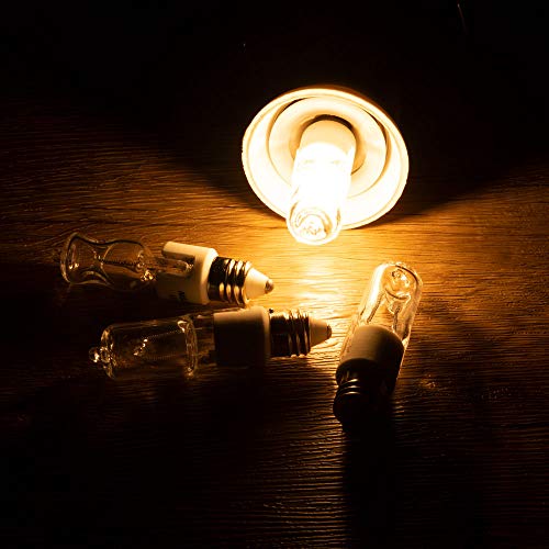 haraqi 4 Pack JD E11 120V 50 Watt Halogen Bulbs,Mini Candelabra Bulbs for House Lighting Fixtures,Ceiling Lamps,Table Lamps,Cabinet Lighting
