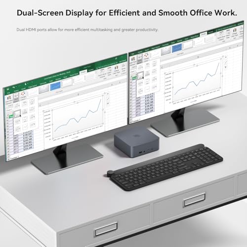 Beelink EQI12 Mini PC,Intel 12th Gen Core i3-1220P (10C/12T,up to 4.4GHz),Mini Computer with 16GB DDR4 RAM 500GB M.2 2280 PCle 4.0x4 SSD,4K Dual Screen Display/Dual LAN/WiFi6/BT5.2/USB3.0