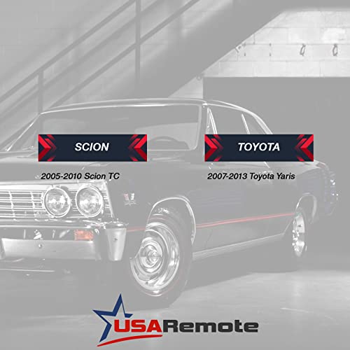 Car Key Fob Keyless Entry Remote fits Toyota 2007-2013 Yaris, 2005-2010 Scion TC (MOZB41TG, 2584A-B41TG)