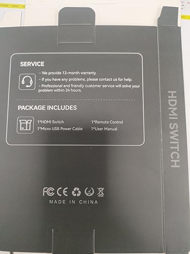 HDMI Switch 3 in 1 Out 4K@60Hz, GANA HDMI Splitter Switcher with Remote, Aluminum HDMI 2.0 Switch Box Hub for 3D, HDCP2.2, HDR, Compatible with Xbox, PS5/4/3,Fire Stick,Roku,Blu-Ray Player, Black