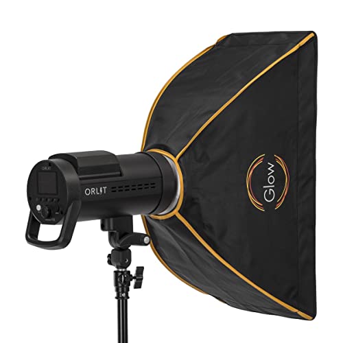 Glow EZ Lock Beauty Dish Softbox Portrait Kit Includes 34" Collapsible Silver Beauty Dish Softbox and 12x56 Quick Strip Bowens Mount Softbox, Kit to Create Beauty Portrait Photography