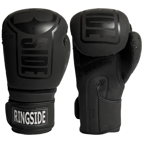 Ringside Apex Flash Sparring Gloves, IMF-Tech Boxing Gloves with Secure Wrist Support, Synthetic Boxing Gloves for Men and Women, White and Black, 14 Oz