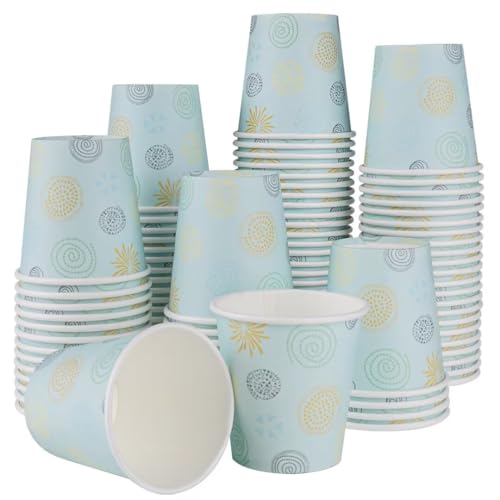 Lamosi Small Paper Cups, 3oz Disposable Bathroom Cups, Mini Mouthwash Cups, Water Cups Disposable Coffee Cups for Bathroom, Travel, Party, Picnic, Snack, BBQ (300 Pack)