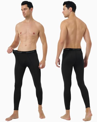 Runhit Men’s Compression Pants Running Tights Workout Leggings Athletic Base Layer Pants for Sports Yoga Basketball Red 3XL